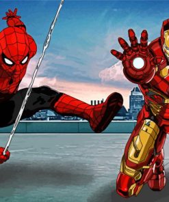 Iron Man And Spider Man Marvel Superheroes Diamond Painting