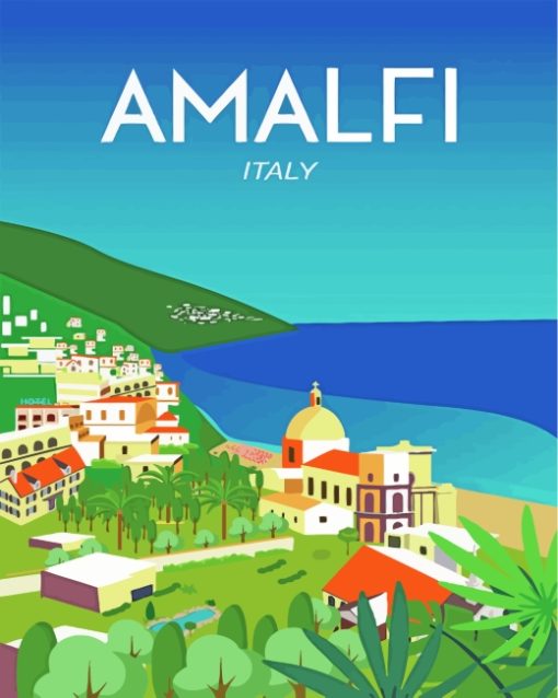 Italy Amalfi Poster Diamond Painting