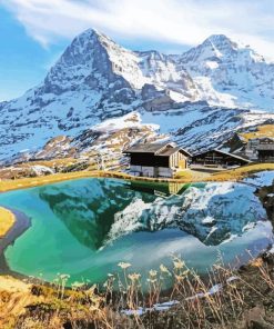 Jungfrau Mountain View Diamond Painting