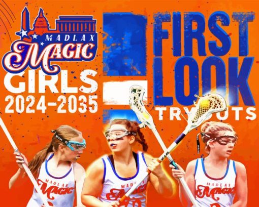 Lacrosse Girls Poster Diamond Painting