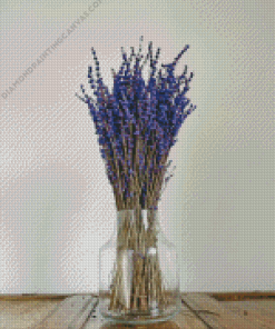 Lavender In Glass Vase Diamond Painting