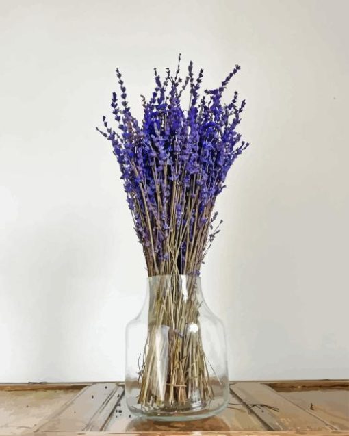 Lavender In Glass Vase Diamond Painting