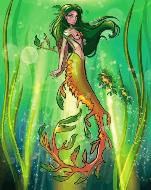 Leafy Sea Dragon Girl Diamond Painting