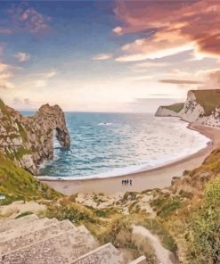 Lulworth Cove Landscape Diamond Painting