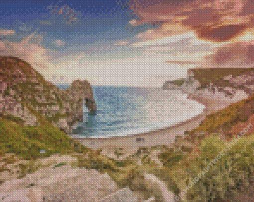 Lulworth Cove Landscape Diamond Painting