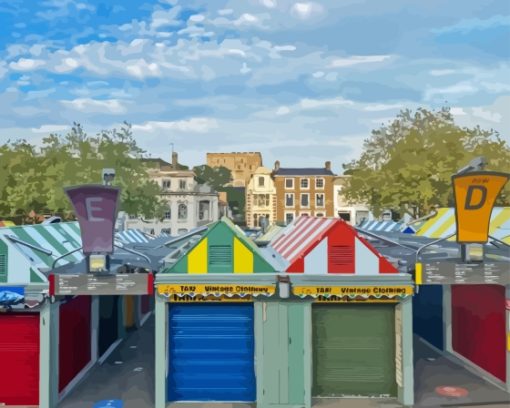 Market In Norwich Diamond Painting