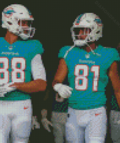 Miami Dolphins Players Diamond Painting