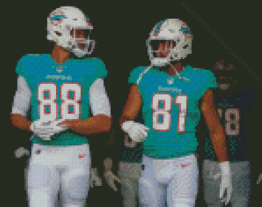 Miami Dolphins Players Diamond Painting