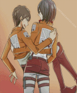 Mikasa Ackerman And Eren Diamond Painting