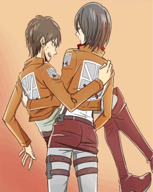 Mikasa Ackerman And Eren Diamond Painting