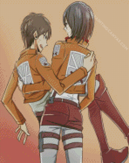 Mikasa Ackerman And Eren Diamond Painting