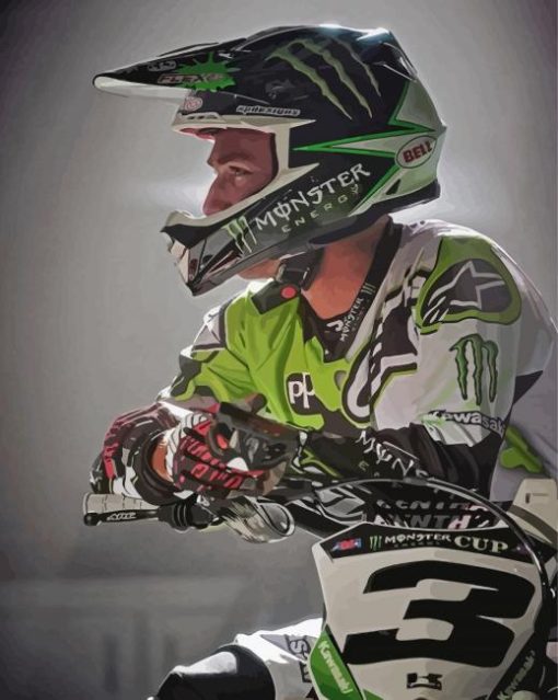 Monster Energy Eli Tomac Diamond Painting