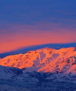 Mount Timpanogos At Sunset Diamond Painting