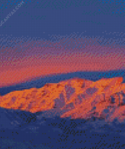 Mount Timpanogos At Sunset Diamond Painting