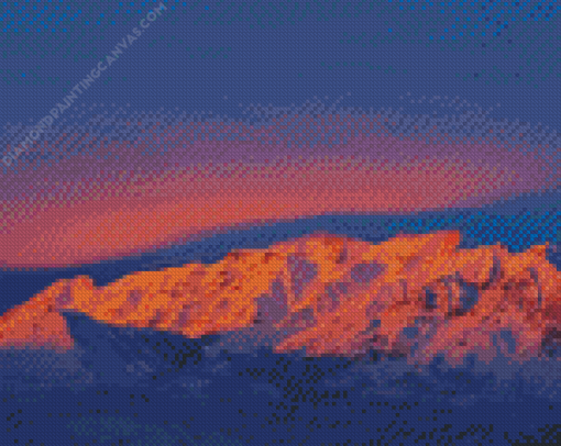 Mount Timpanogos At Sunset Diamond Painting