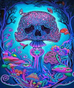 Mushroom Skeleton Diamond Painting