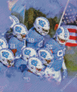 NC Tar Heels Football Diamond Painting