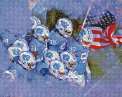 NC Tar Heels Football Diamond Painting