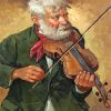 Old Violinist Man Diamond Painting