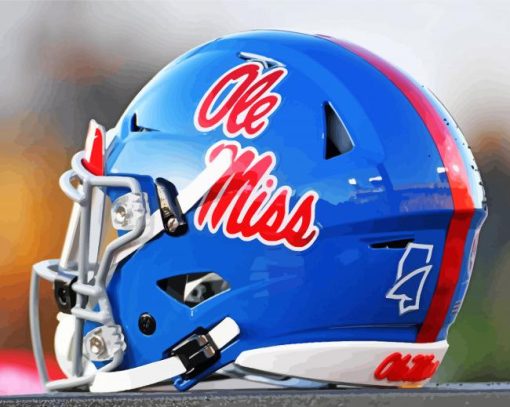 Ole Miss Helmet Diamond Painting