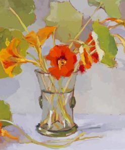 Orange Trumpet Vines Diamond Painting