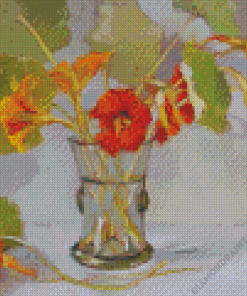 Orange Trumpet Vines Diamond Painting