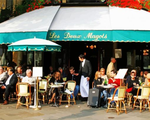 Paris Cafe Scene Diamond Painting