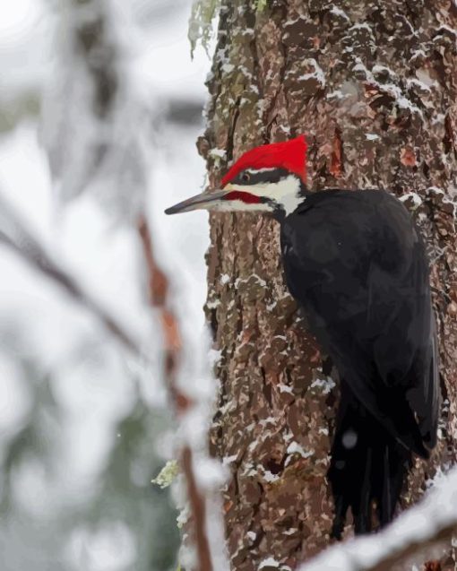 Pileated Woodpecker Diamond Painting