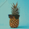 Pineapple With Sunglasses Diamond Painting