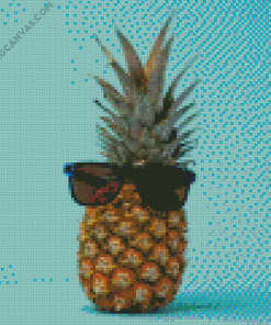 Pineapple With Sunglasses Diamond Painting