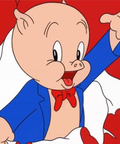 Porky Pig Cartoon Diamond Painting