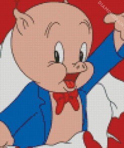 Porky Pig Cartoon Diamond Painting