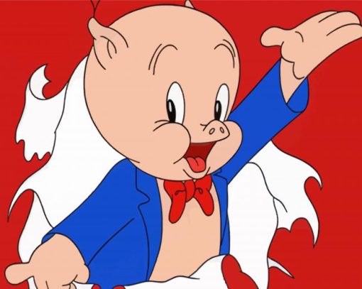 Porky Pig Cartoon Diamond Painting