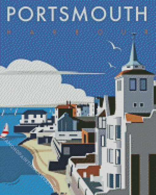 Portsmouth Harbour Poster Diamond Painting