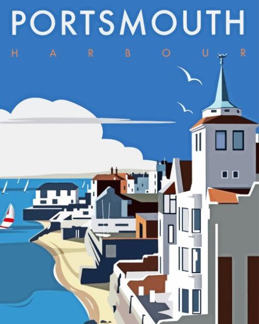 Portsmouth Harbour Poster Diamond Painting