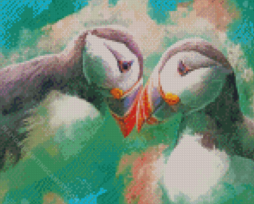 Puffin Birds Art Diamond Painting