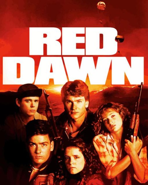 Red Dawn Poster Diamond Painting