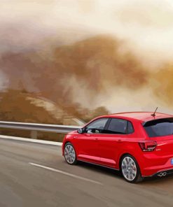 Red Volkswagen Polo Diamond Painting