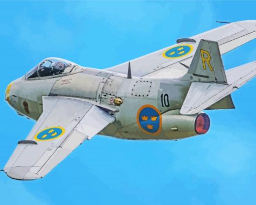 Saab 29 Tunnan Diamond Painting