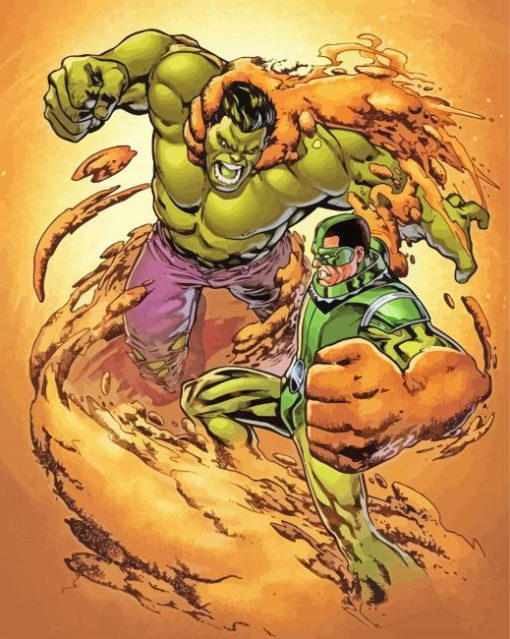 Sandman And Hulk Diamond Painting