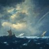 Ships In Stormy Seas By Ruisdael Diamond Painting