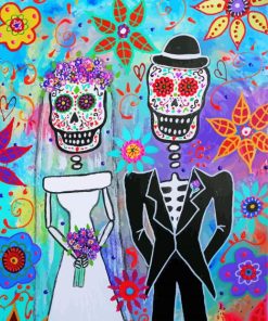 Sugar Skull Wedding Couple Diamond Painting