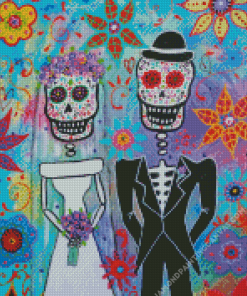 Sugar Skull Wedding Couple Diamond Painting