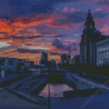 Sunset At Liverpool Diamond Painting