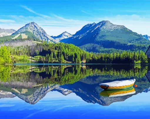 Tatra Mountains Water Reflection Diamond Painting