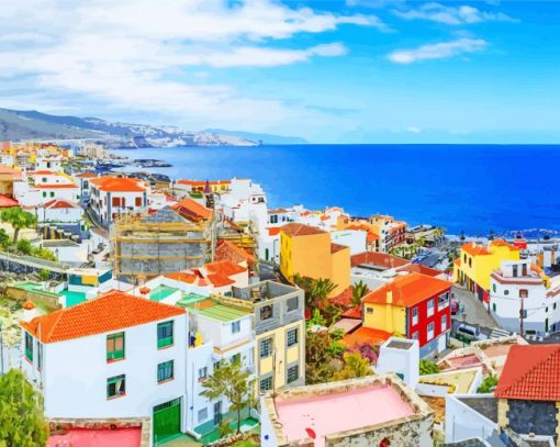 Tenerife Buildings In Spain Diamond Painting