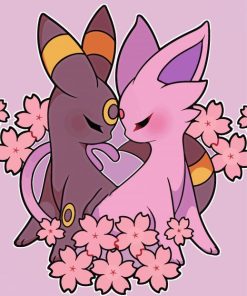 Umbreon And Espeon Couple Diamond Painting