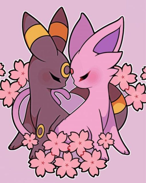 Umbreon And Espeon Couple Diamond Painting