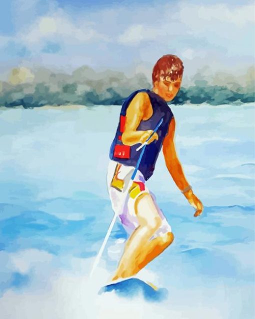 Water Skier Art Diamond Painting