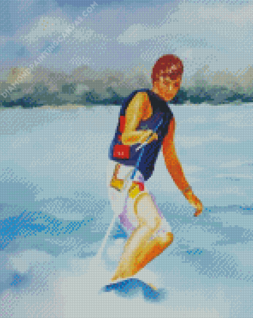 Water Skier Art Diamond Painting